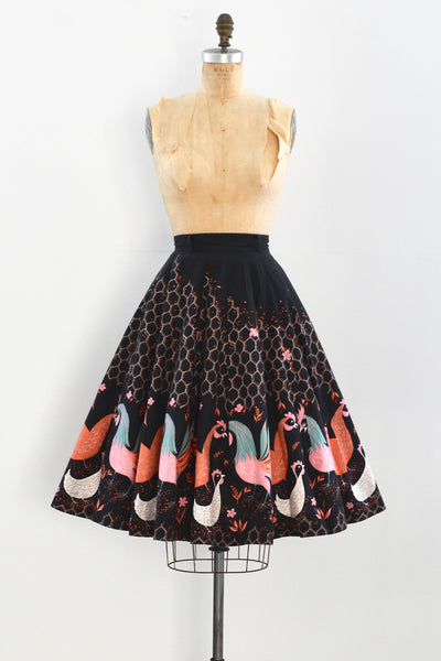 Rooster Print Skirt