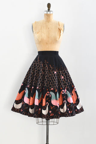 Rooster Print Skirt