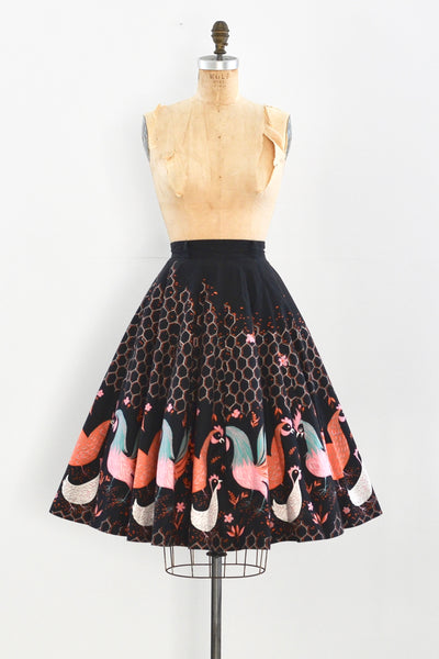 Rooster Print Skirt