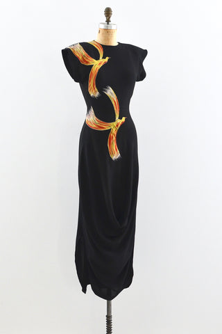 1940s Firebird Dress