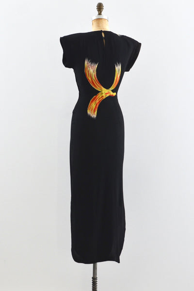 1940s Firebird Dress