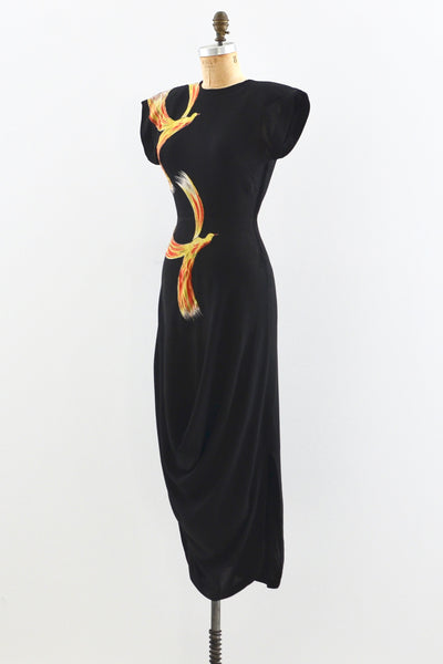 1940s Firebird Dress