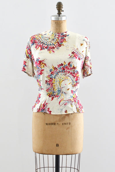 1940s Mardi Gras Top