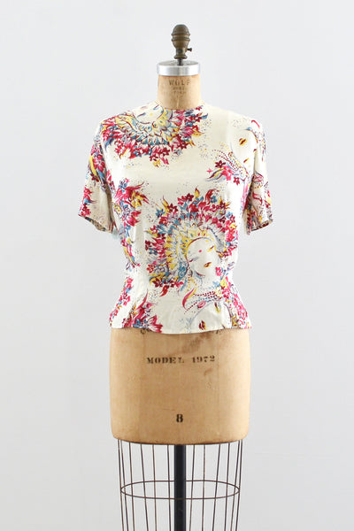 1940s Mardi Gras Top