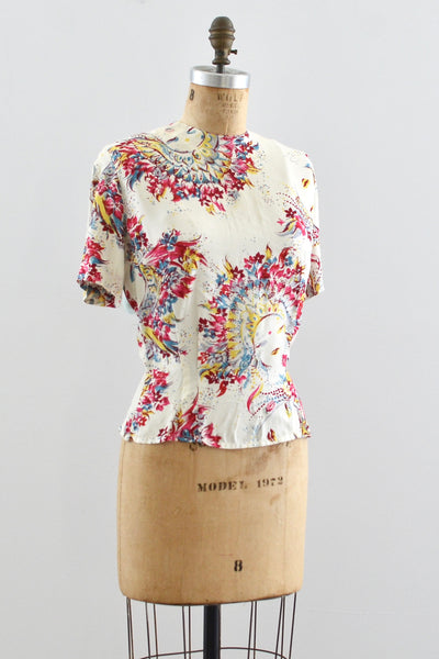 1940s Mardi Gras Top