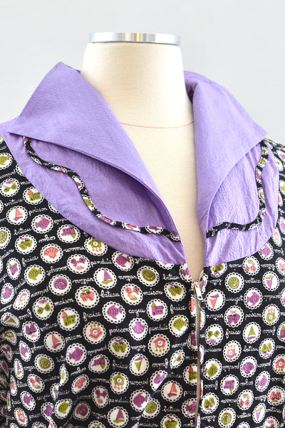 50s Novelty Print Dress