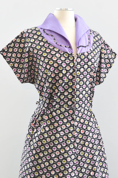 50s Novelty Print Dress