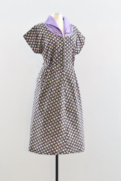 50s Novelty Print Dress