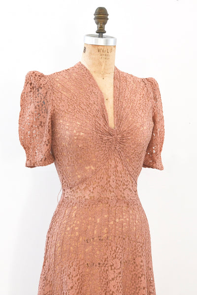 40s Star Burst Lace Dress