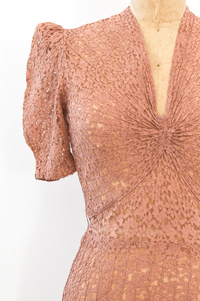 40s Star Burst Lace Dress