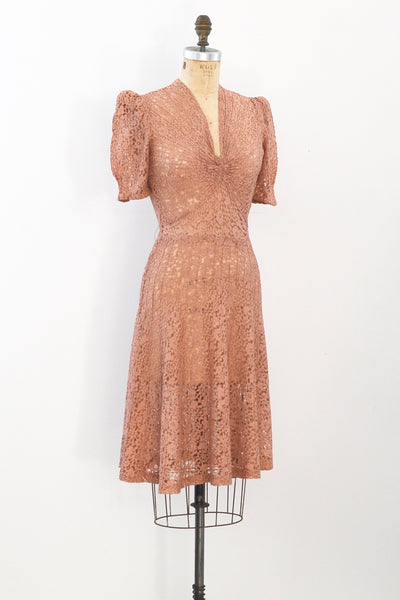 40s Star Burst Lace Dress