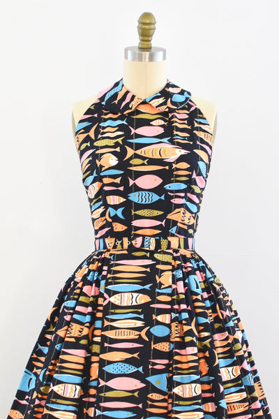 Novelty Fish Print Dress
