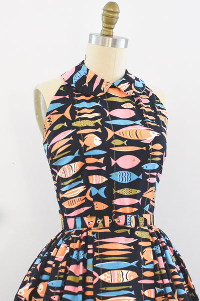 Novelty Fish Print Dress