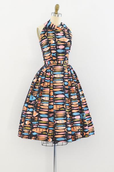 Novelty Fish Print Dress