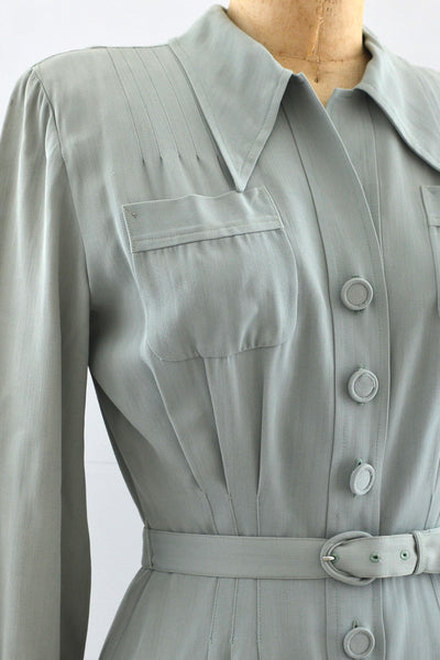 1940s Gabardine Dress