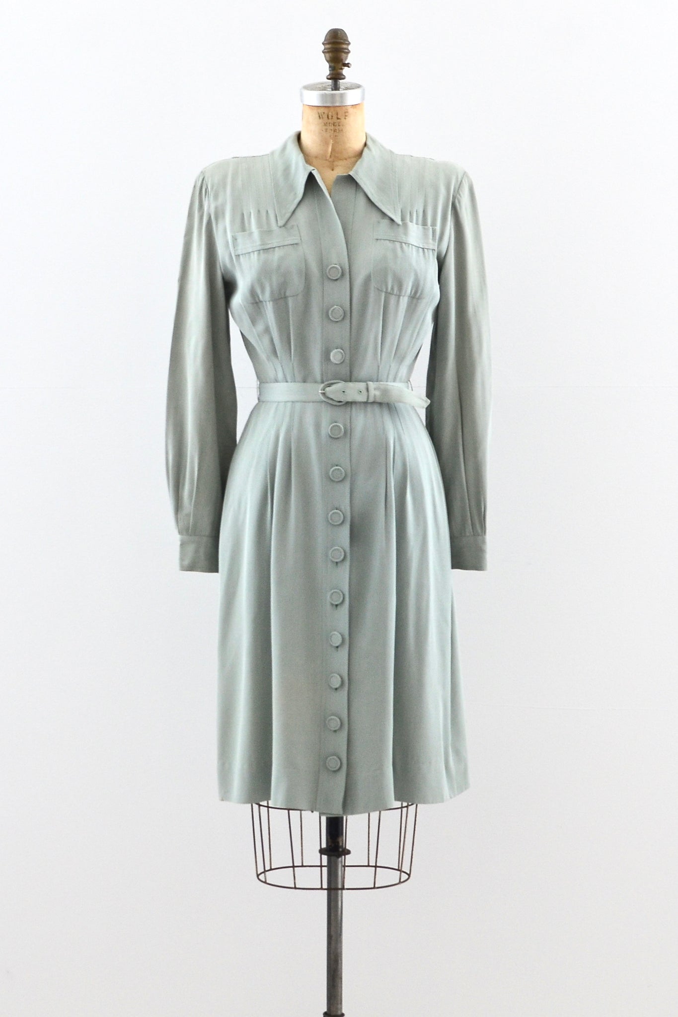 1940s Gabardine Dress