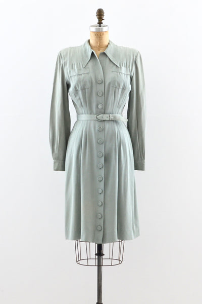1940s Gabardine Dress
