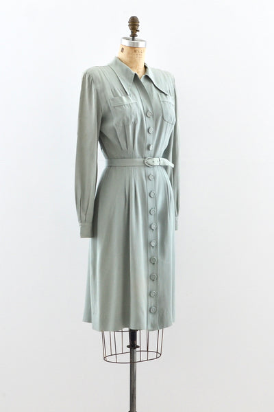 1940s Gabardine Dress
