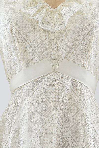 70s Courthouse Dress / M