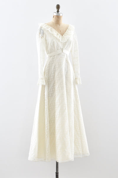 70s Courthouse Dress / M