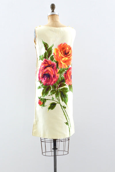 Rose Print Shift Dress