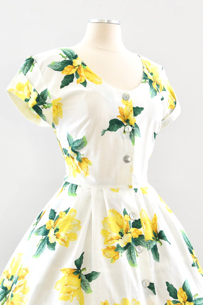 Crisscross Button Front Dress