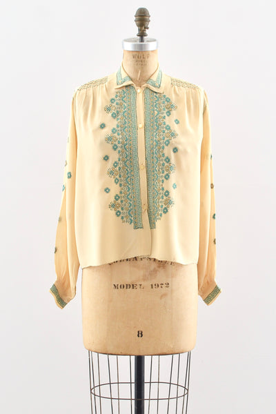 30s Embroidered Blouse