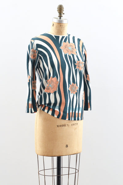 60s Printed Top / M