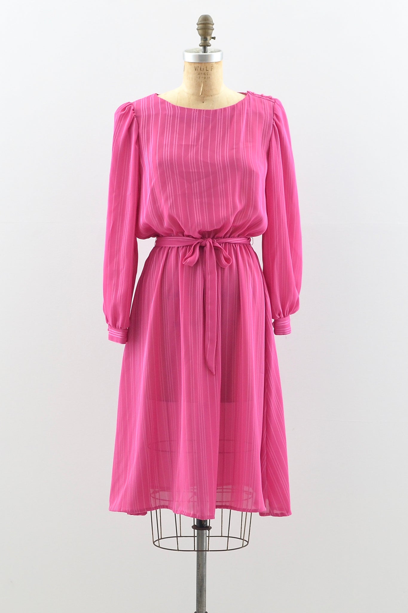 Striped Pink Dress / S M