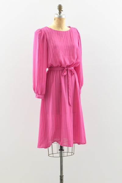 Striped Pink Dress / S M