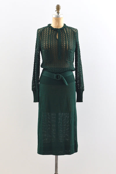 1930s Forest Green Set