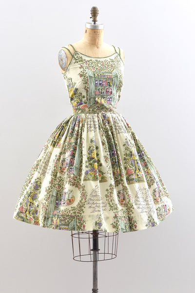 Cottagecore Print Dress