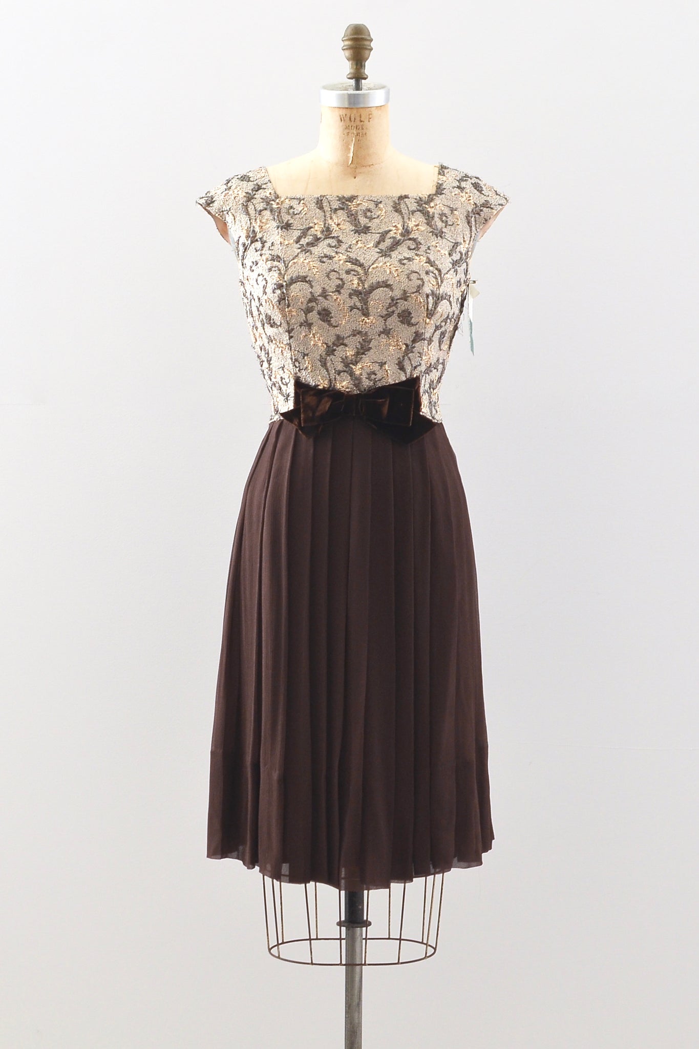 Vintage 1950s Chiffon Dress / S