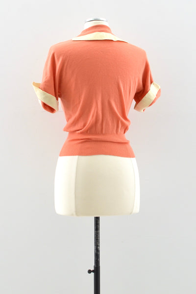50s Coral Sweater
