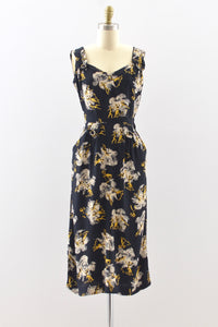 40s Novelty Print Dress