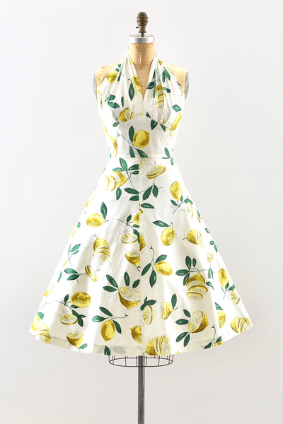 Lemon Print Dress