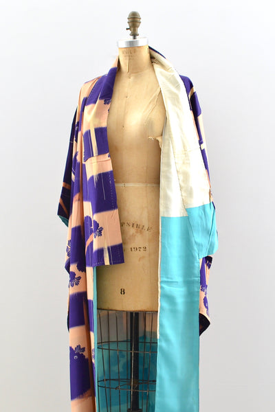 Grid Silk Kimono