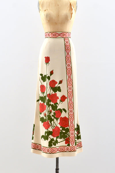 Rose Print Skirt
