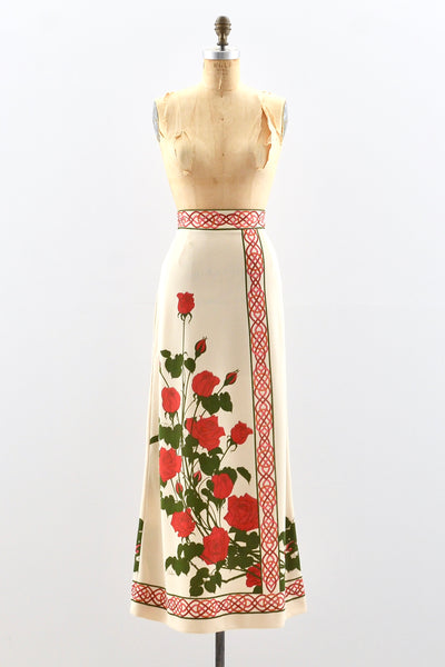 Rose Print Skirt