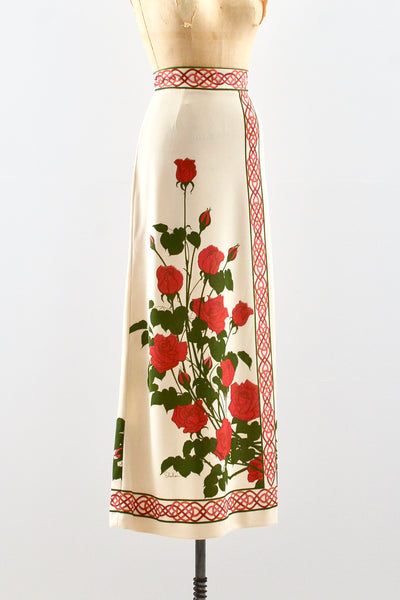 Rose Print Skirt