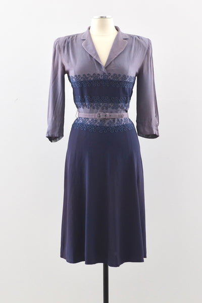 40s Colorblock  Dress