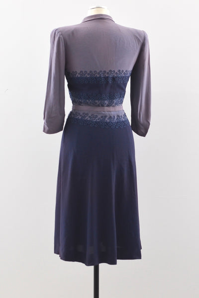 40s Colorblock  Dress