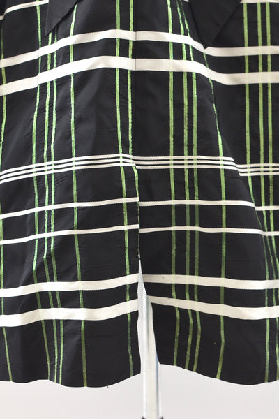 Cummerbund Plaid Dress / XS