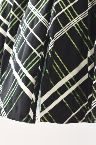 Cummerbund Plaid Dress / XS