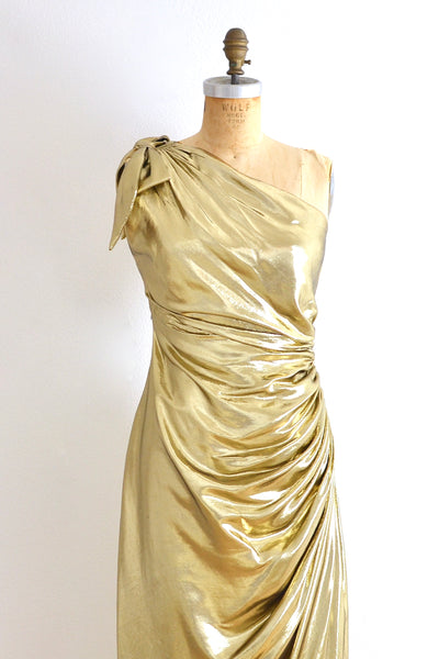 Gold Lame Dress - Pickled Vintage
