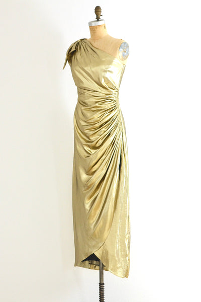 Gold Lame Dress - Pickled Vintage