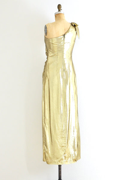 Gold Lame Dress - Pickled Vintage