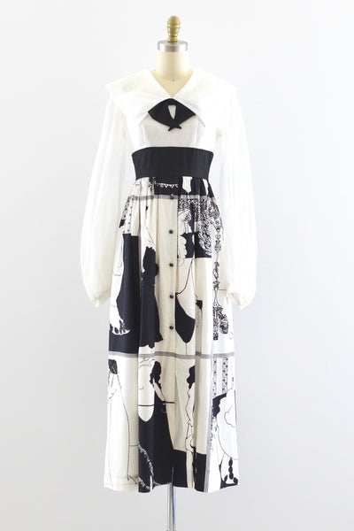 Beardsley Print Dress