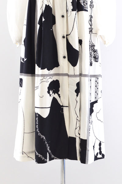 Beardsley Print Dress