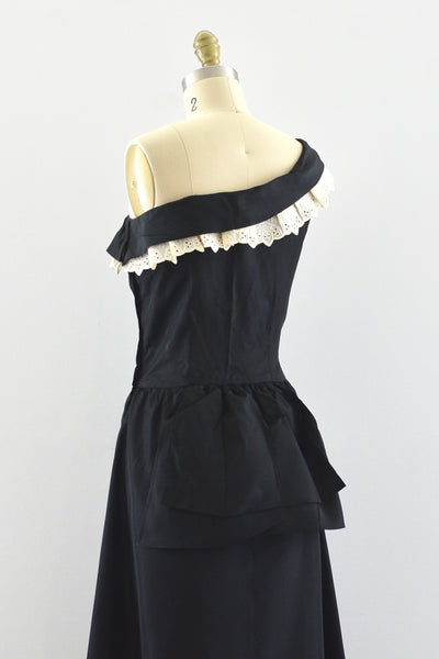 40s One-Shoulder Dress / XS